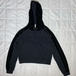 PINK Logo Velour Hoodie